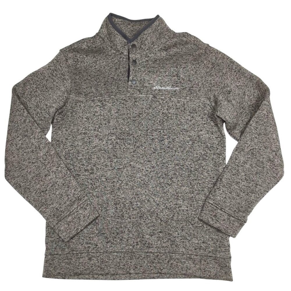 Eddie Bauer Radiator Fleece Snap Mock Pullover Sweater Mens Medium